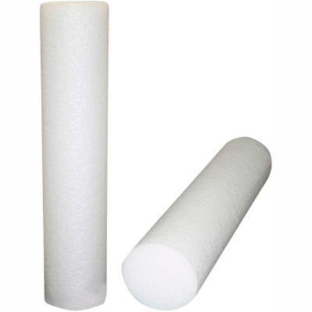 FABRICATION ENTERPRISES CanDo® Jumbo White PE Round Foam Roller, 8" Dia. x 36"L 30-2260